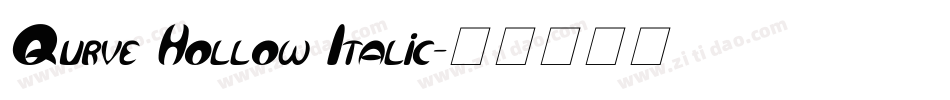 Qurve Hollow Italic字体转换